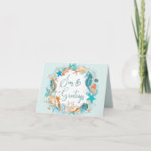 沿岸の海とグリーティングシーホースのシェル シーズンカード (正面)