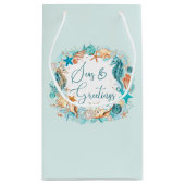 沿岸の海とグリーティングシーホースのシェル スモールペーパーバッグ (裏面)