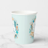 沿岸の海とグリーティングシーホースのシェル 紙コップ (右)