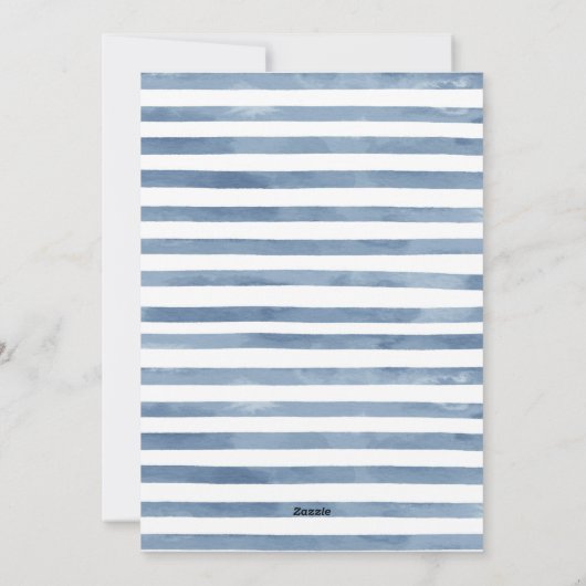 沿岸の海と挨拶 フォトアクア ブルーストライプ シーズンカード (裏面)