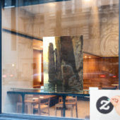 沿岸の海の人魚の女の子裸と潜む欲望 ウィンドウサイン (カフェ窓)