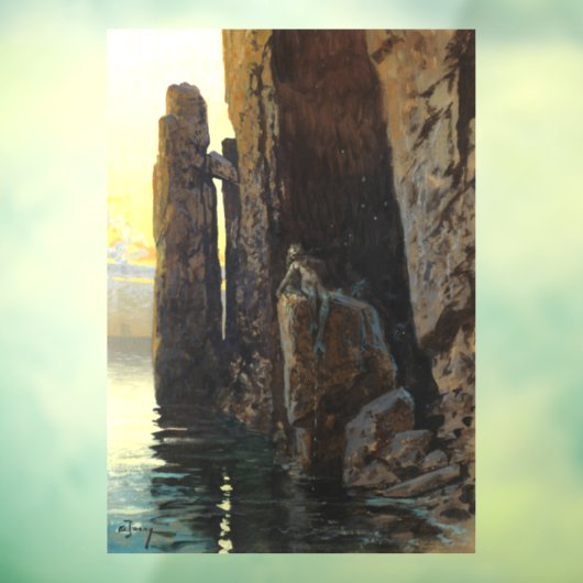 沿岸の海の人魚の女の子裸と潜む欲望 ウィンドウサイン (シート3)