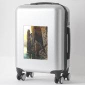 沿岸の海の人魚の女の子裸と潜む欲望 シール (スーツケース)