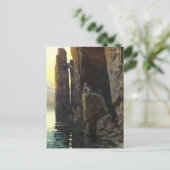 沿岸の海の人魚の女の子裸と潜む欲望 ポストカード (スタンド正面)