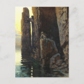 沿岸の海の人魚の女の子裸と潜む欲望 ポストカード (正面)