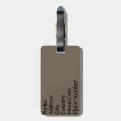 沿岸の海洋生物ヒトデとベージュの貝殻 ラゲッジタグ (裏面縦)