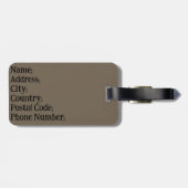 沿岸の海洋生物ヒトデとベージュの貝殻 ラゲッジタグ (裏面横)