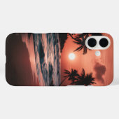 沿岸の海辺のビーチの夕日 Case-Mate iPhoneケース (裏面 (横))