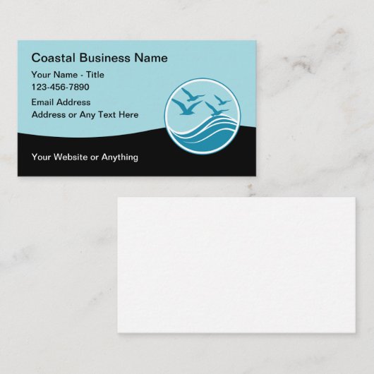 沿岸の熱帯ビジネスカード 名刺 (正面/裏面)