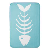 沿岸の白い魚の骨 バスマット (正面縦)