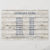 沿岸の白塗り木製の海軍青いヒトデ チラシ (裏面)