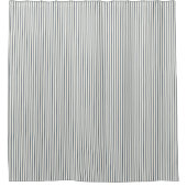 沿岸の航海のほこりっぽいブルーストライプのチキング シャワーカーテン (正面)