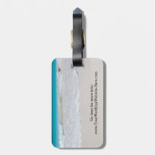 沿岸の誓い目的地の結婚式の日付を保存 ラゲッジタグ (裏面縦)