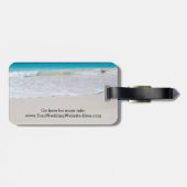 沿岸の誓い目的地の結婚式の日付を保存 ラゲッジタグ (裏面横)