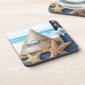 沿岸の貝とヒトデの航海のカスタム コースター (左側)