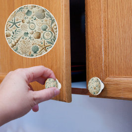 沿岸の貝殻 セラミックノブ