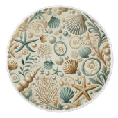 沿岸の貝殻 セラミックノブ (正面)