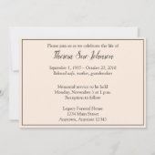 沿岸の霧と森林の追悼式のお知らせ 招待状 (裏面)