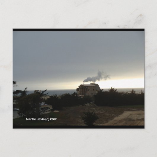 沿岸の霧と煙 | ブルービーチソング™はがき ポストカード (正面)