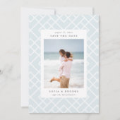 沿岸の青い竹格子写真 セーブザデート (正面)