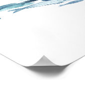 沿岸の青い魚のリハーサルディナーウェルカムサイン ポスター (角)