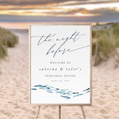 沿岸の青い魚のリハーサルディナーウェルカムサイン ポスター