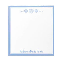 沿岸の青とホタテの貝殻パーソナライズされた