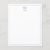 沿岸の青と白のカニのモノグラム (正面)