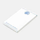 沿岸の青と白のパーソナライズされた殻 ポストイット (アングル)