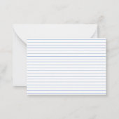 沿岸の青と白の貝殻パーソナライズされた ノートカード (裏面)