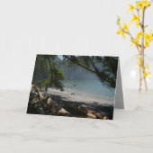 沿岸の風景、かわいらし海・ショア、あなた自身の言葉。 カード (黄色い花)