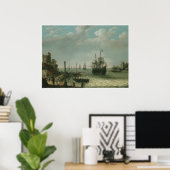 沿岸の風景、アブラハム・ウィラエルツ ポスター (ホームオフィス)