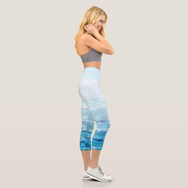 沿岸の高い腰ヨガカプリス カプリレギンス