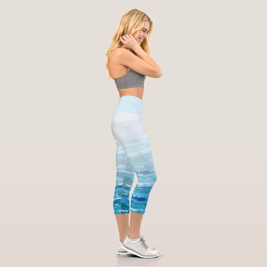 沿岸の高い腰ヨガカプリス カプリレギンス (右)