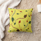 沿岸はっきりした海草 – 金メッキされた太陽装飾用クッション クッション (ブランケット)