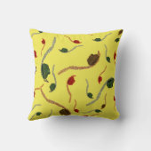 沿岸はっきりした海草 – 金メッキされた太陽装飾用クッション クッション (裏面)