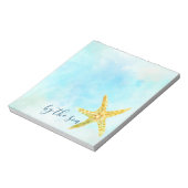 沿岸イエロースターフィッシュアクアウォーター色 ノートパッド (回転)