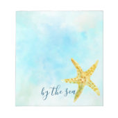 沿岸イエロースターフィッシュアクアウォーター色 ノートパッド (正面)