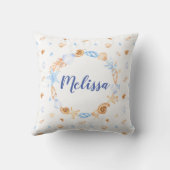 沿岸イラスト貝類モノグラム クッション (裏面)