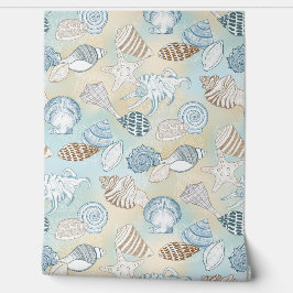 沿岸インテリア ビーチ シェル 壁紙