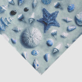 沿岸インディゴブルー星魚のシーシェルビーチ写真 薄葉紙 (詳細)