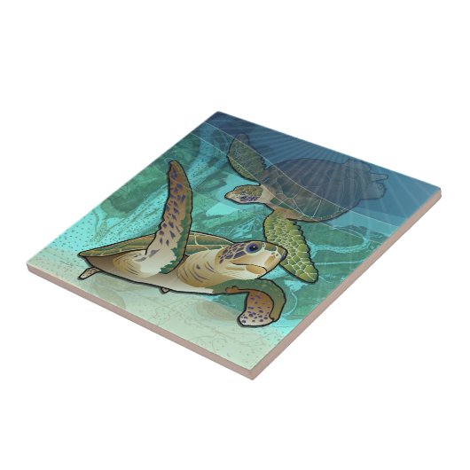 沿岸ウミガメ タイル (側面)