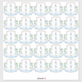 沿岸エレガントの結婚モノグラム シール