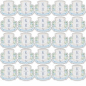 沿岸エレガントの結婚モノグラム シール (正面)