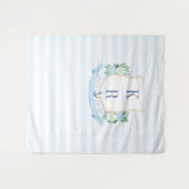 沿岸エレガントの結婚写真背景 タペストリー (正面(横))