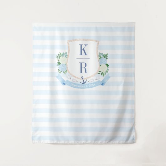 沿岸エレガントの結婚写真背景 タペストリー (正面)