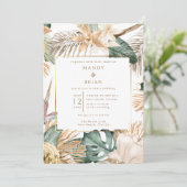 沿岸エレガントビーチ目的地の結婚式 招待状 (スタンド正面)