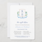 沿岸エレガントモノグラムリハーサルディナー 招待状 (正面)