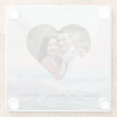 沿岸エレガントユニークビーチ結婚式写真 ガラスコースター (裏面)