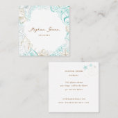 沿岸エレガント海の高級ビジネスカード スクエア名刺 (正面/裏面)